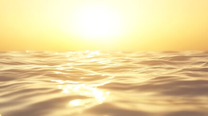 Aufkleber - Sunset reflecting on calm water, creating a serene and warm atmosphere.