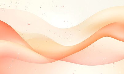 Poster - Soft, flowing abstract waves in warm peach and cream tones create a serene background.
