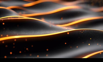 Fototapete - Abstract fiery waves