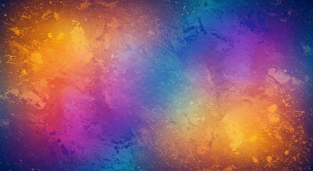 Poster - A colorful background with a splash of yellow and orange