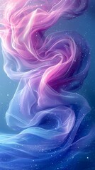 Wall Mural - Digital technology blue purple gradient curve poster background