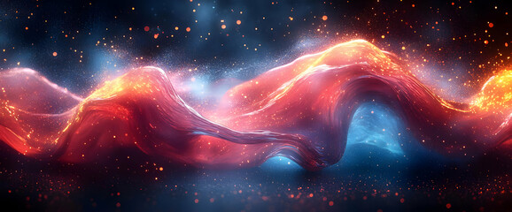 Wall Mural - abstract colorful space nebula design