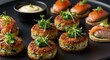 © Bali Adventure Co - Gourmet Appetizers Mini Crab Cakes Smoked Salmon Canap s Platter
