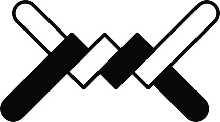 Wall Mural - symbol with a white line in the middle