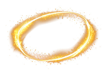 Wall Mural - png glowing light effect circle golden ring.