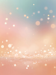 Wall Mural - A pastel peach bokeh background with golden twinkling dots, soft and artistic. light, bokeh, pastel, design, abstract, soft, texture, colours, peach, dreamy, pink, brigh