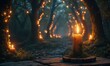 © Alex - Enchanting candlelit forest pathway