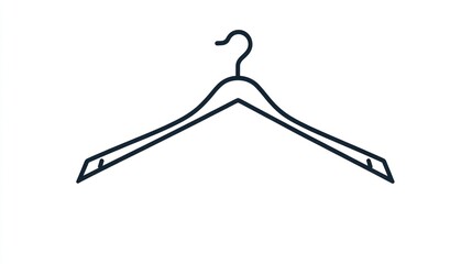 wooden clothes hanger, isolated on white background, for retail use