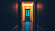 © Павел Герговский - Dimly lit hallway with open door and light