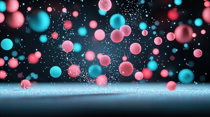 Wall Mural - bokeh and light particles bokeh lights forming abstract shapes and patterns, suitable for artistic b