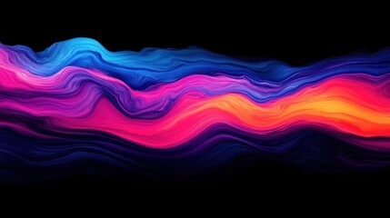 Poster - Vibrant Abstract Background Colorful Swirls Dynamic Energy Flowing Paint Texture Digital Art Design Modern Wallpaper