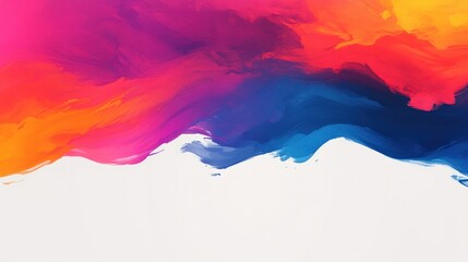 Aufkleber - Vibrant Abstract Paint Strokes Background Red Orange Pink Blue Colors Modern Art Design Wallpaper Texture