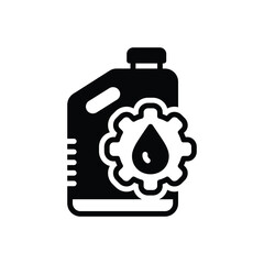 Wall Mural - black solid icon for engine oil