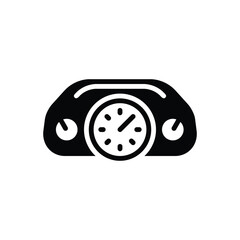 Wall Mural - black solid icon for meter