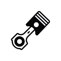 Wall Mural - black solid icon for piston