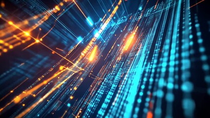 Futuristic digital background with connecting lines and dots, technology network concept