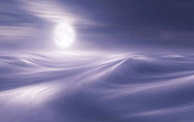 Wall Mural - A mystical moonlit abstract gradient background. Featuring soft lunar hues and ethereal light effects. Emphasizing magic and tranquility. Ideal for fantasy and meditation visuals