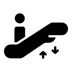 Wall Mural - escalator solid icon