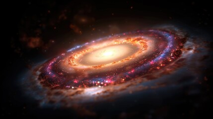 Wall Mural - Cosmic dance of a spiral galaxy outer space digital art vast universe abstract concept