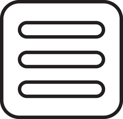 Wall Mural - hamburger web and mobile app menu icon outline style. vector buttons for website ui navigation. app 