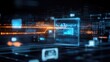 © Hospital man - Digital data visualization showcase modern tech hub graphic display futuristic environment high-tech viewpoint