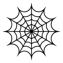 Spider Web Line Art Illustration