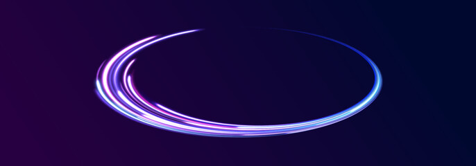 Wall Mural - holographic plasma circles: a celestial formation of radiant, electrified light rings that evoke the
