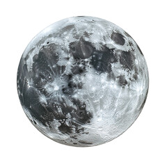 Wall Mural - This image shows a detailed close up of the moon, showing its gray and white surface.