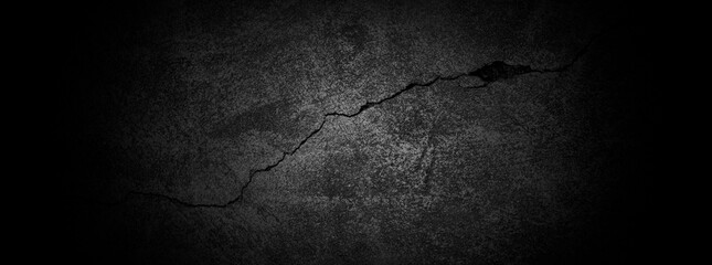 Aufkleber - Old wall texture cement dark black gray background abstract grey color design are light with white gradient background.