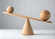 © Aminograpix - Wooden Balance Scale Illustrates Equilibrium and Inequality