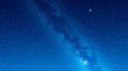 blue night sky milky way and star on dark background with noise and grain, created with generative a
