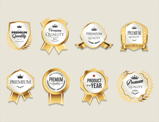 realistic elegant sale frame badge and label vector collection. luxury royal design vector illustrat