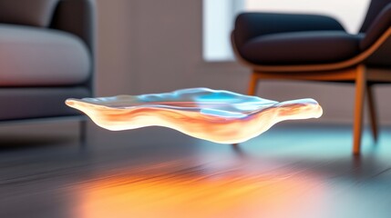 Poster - Fluid Levitation Immersive Augmented Reality Design Innovation Transforming Minimalist Interior Spaces with Ethereal Digital Holographic Experience