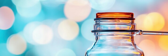 Aufkleber - Precision Glass Laboratory Innovation High-Performance Scientific Glassware in Soft Focus - Next-Gen Research Equipment for Breakthrough Technological Discovery