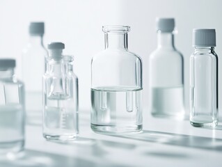 Aufkleber - Minimalist Laboratory Glassware Precision Scientific Research Aesthetic for Biotech Innovation, Advanced Research Development and Clean Tech Visualization