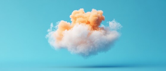 Aufkleber - Dreamy Digital Cloudscape Soft Pastel Atmospheric Design for Tech Branding, Mindful Innovation, and Creative Digital Storytelling