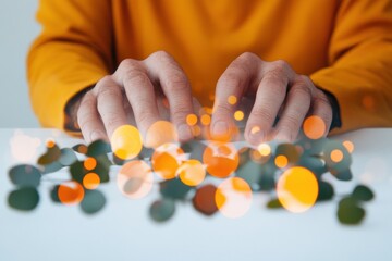 Aufkleber - Immersive Digital Interaction Futuristic UX Design Showcasing Augmented Reality Interface with Dynamic Haptic Engagement for Next-Gen Professional Innovation