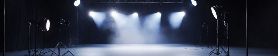 Poster - Immersive Performance Lighting Design Industrial Stage Grid with High-Intensity LED Tech - Professional Event Production and Cinematic Visual Atmosphere