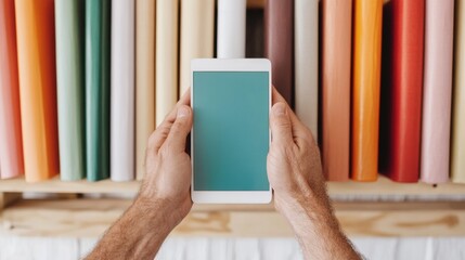 Aufkleber - Digital Learning Revolution Minimalist E-Reader Experience in Contemporary Education - Blending Classic Literature with Cutting-Edge Technology for Millennial Knowledge Consumption