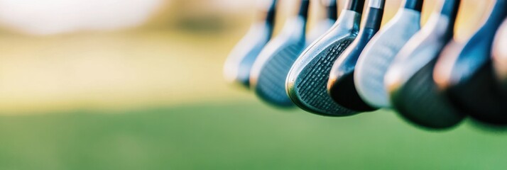 Aufkleber - Precision Performance Golf Minimalist Pro Club Arrangement Showcasing Modern Athletic Equipment Design for High-End Sports Marketing and Lifestyle Branding
