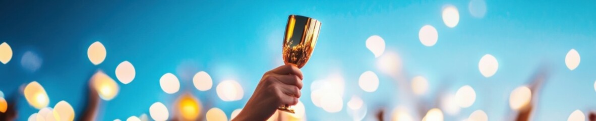 Poster - Golden Triumph Insights Elevated Achievement Visualization for Corporate Success Narratives - Next-Gen Workplace Motivation and Performance Recognition