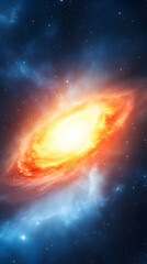 Wall Mural - Three-dimensional rendering of deep space galaxies in the universe, abstract concept wallpaper business PPT background