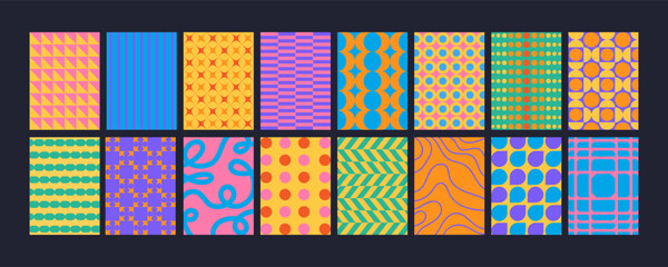 geometric poster. abstract texture background. minimal repeating print with various shapes, forms, f