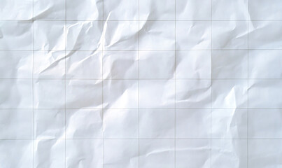 Wall Mural - white crumpled paper texture background-generative ai