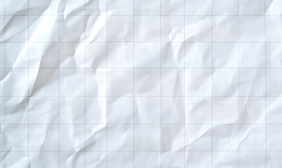 Wall Mural - white crumpled paper texture background-generative ai