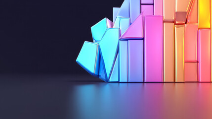 Leinwandbilder - a colorful cube with a black background