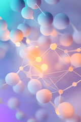 Fototapete - a blue and pink background with circles
