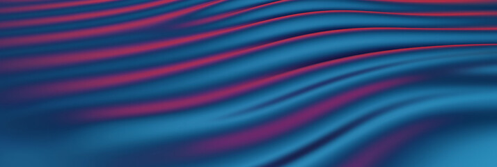Fototapete - a blue and red background with wavy lines