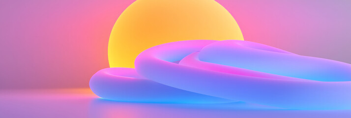 Fototapete - a candle with a pink and blue flame
