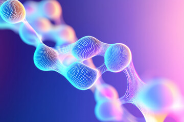 Fototapete - a dna molecule with a blue background